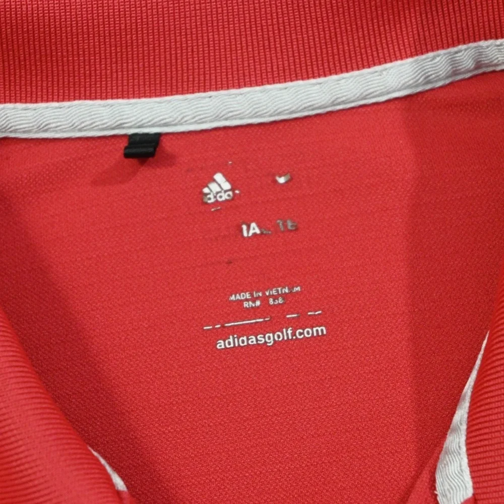Adidas Golf Polo‎ ClimaLite Red Performance Short Sleeve Mens Size Small